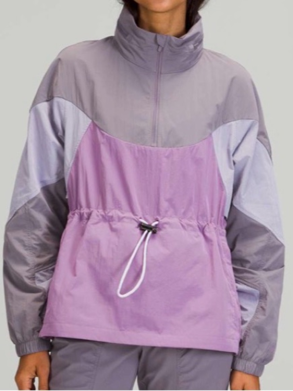 Lululemon Evergreen Anorak lavender and pink pullover jacket. Women’s size 8